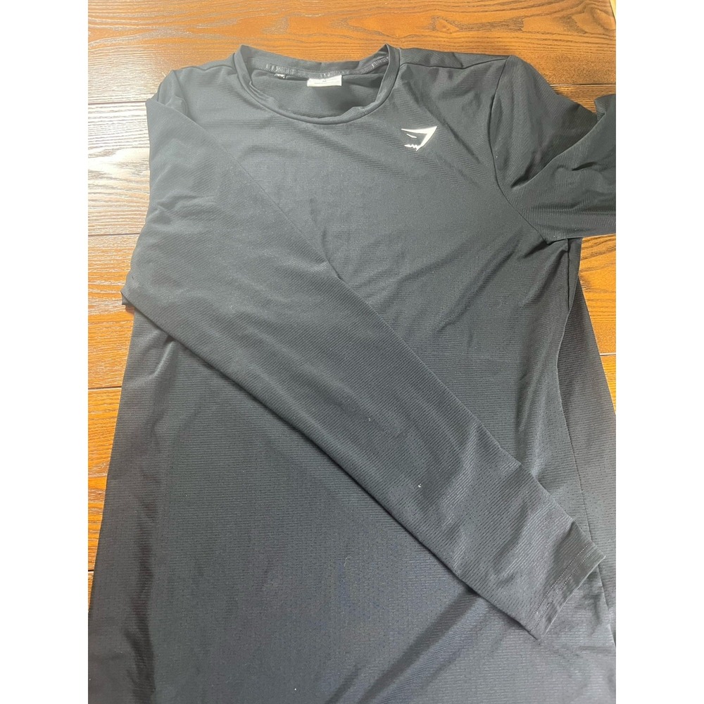 Gymshark Mens LS Training Performance T Shirt Black Size M Athletic Gym Sports
